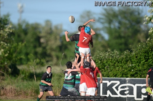 2015-05-09 Rugby Lyons Settimo Milanese U16-Rugby Varese 1947